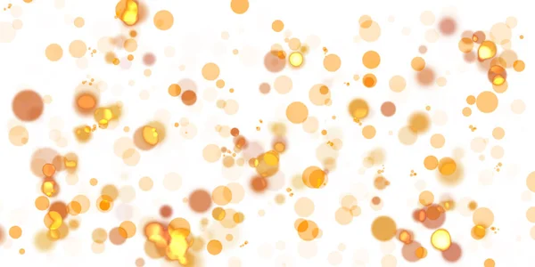 浅黄色 橙色矢量模糊的背景与气泡 用五彩缤纷的水滴闪烁着抽象的图画 广告的模式 — 图库照片