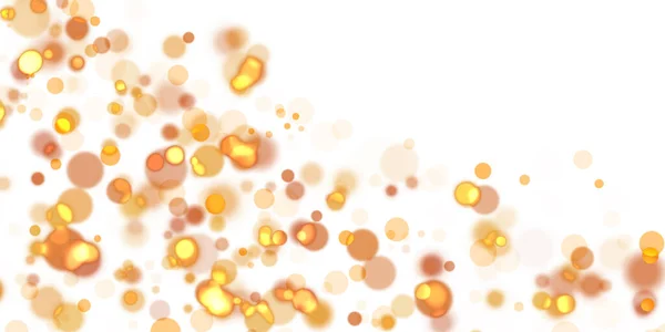 Hellgelber Orangefarbener Vektor Verschwommener Hintergrund Mit Blasen — Stockfoto