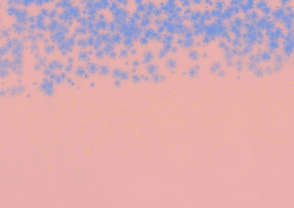 雪花与抽象彩色背景 — 图库照片