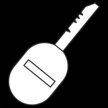 Siyah arkaplanda siyah beyaz simge çizimi