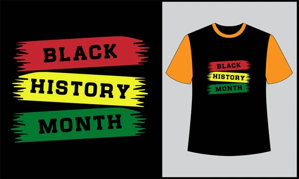 Black History Month Retro Vintage Illustration Vector Shirt Design —  Vetores de Stock