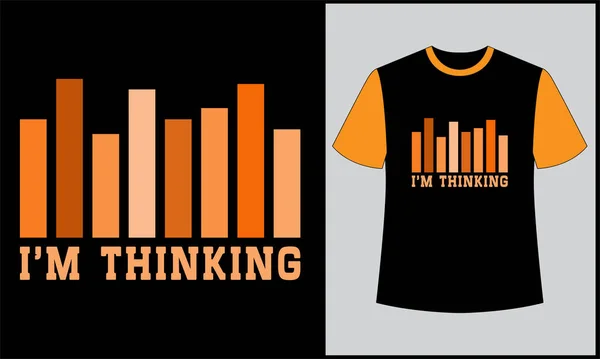 Thinking Typography Illustration Shirt Design —  Vetores de Stock
