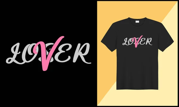 Lover Loser Typografie Shirt Illustration Design — Stockvektor