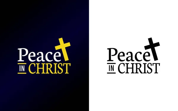 Paz Doy Paz Cristo Escritura Bíblica Tipografía Diseño Carta Del — Vector de stock