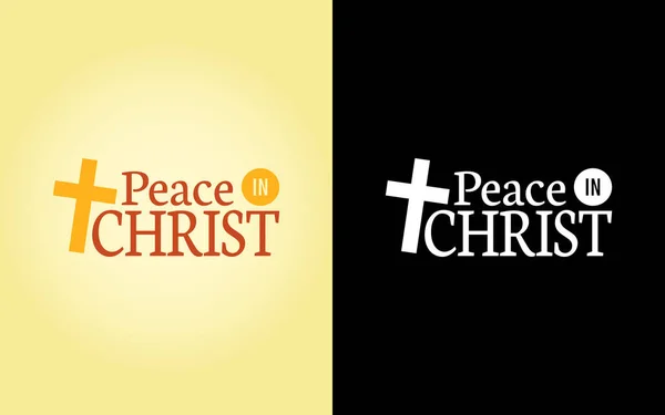 Paz Doy Paz Cristo Escritura Bíblica Tipografía Diseño Carta Del — Vector de stock