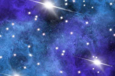 Derin uzayda güzel nebula ve galaksiler. Bu görüntünün unsurları Nasa tarafından desteklenmektedir.