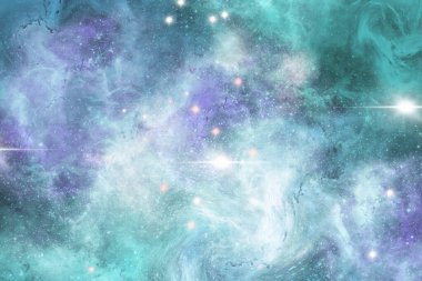 Derin uzayda güzel nebula ve galaksiler. Bu görüntünün unsurları Nasa tarafından desteklenmektedir.