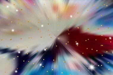 Parlayan yıldızlar ve parıltılarla soyut arkaplan