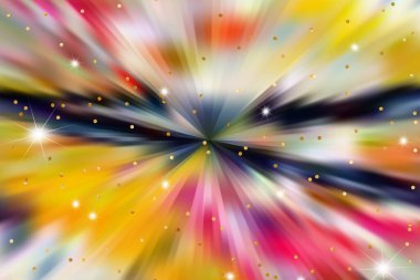 abstract background with glowing stars and light spots.