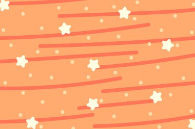 Yıldızlı kusursuz desen. Vektör illüstrasyonu