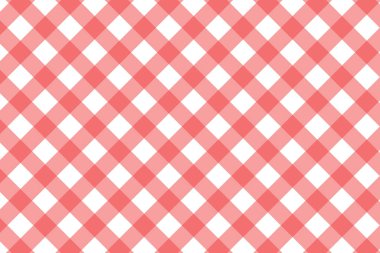 Kareli ekose ve vektör illüstrasyonlu kusursuz desen