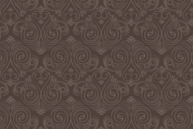 vector illustration of seamless pattern with abstract swirls