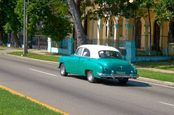 Havana, Küba'da klasik Amerikan arabaları     