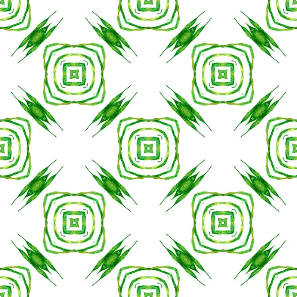 Тропический Бесшовный Рисунок Green Actual Boho Шикарный Летний Дизайн Ручной — стоковое фото