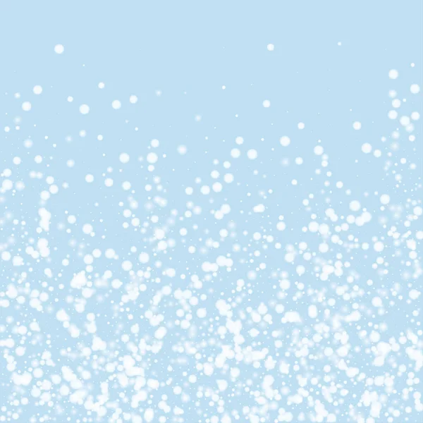 Snowfall Επικαλύψει Φόντο Χριστούγεννα Λεπτές Νιφάδες Χιονιού Και Αστέρια Γαλάζιο — Διανυσματικό Αρχείο