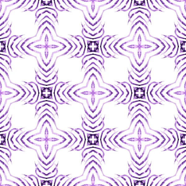 Patrón Étnico Pintado Mano Purple Increíble Diseño Boho Chic Verano — Foto de Stock