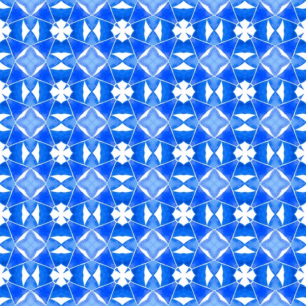 Υφάσματα Έτοιμα Trending Print Μαγιό Ταπετσαρία Περιτύλιγμα Μπλε Δροσερό Boho — Φωτογραφία Αρχείου