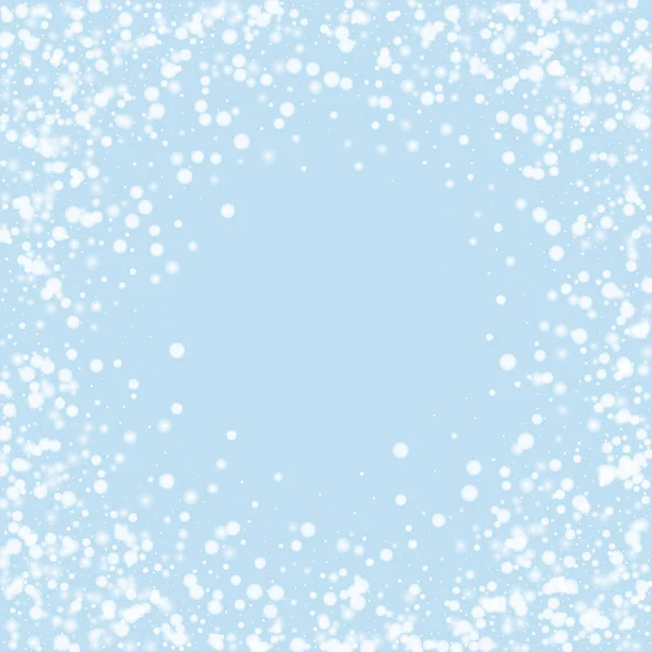 Chute Neige Superposition Fond Noël Flocons Neige Volants Subtils Étoiles — Image vectorielle