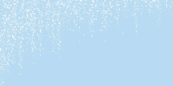 Sníh Překrývá Vánoční Pozadí Jemné Létající Sněhové Vločky Hvězdy Světle — Stockový vektor