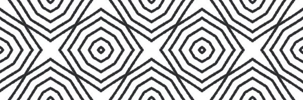 Medaillon Nahtlose Grenze Schwarzer Symmetrischer Kaleidoskop Hintergrund Lebendiges Dekoratives Gestaltungselement — Stockfoto