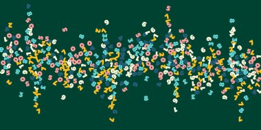 Pastel sayılar düşüyor. Uçan parmaklarla matematik çalışma konsepti. Tahta arka planda okul matematik afişi. Düşen sayılar vektör illüstrasyonu.