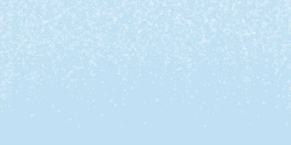 Magia Caduta Neve Natale Sfondo Fiocchi Neve Volanti Sottili Stelle — Vettoriale Stock