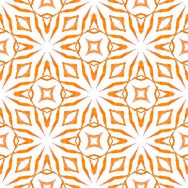 Tekstil hazır popüler baskı, mayo kumaş, duvar kağıdı, ambalaj. Turuncu ilginç boho şık yaz tasarımı. Yaz, egzotik, pürüzsüz sınır. Egzotik, pürüzsüz desen.