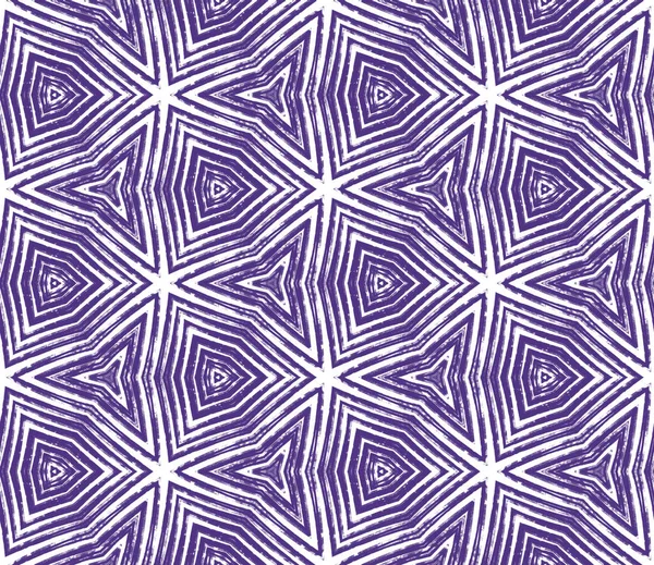 Striped hand drawn pattern. Purple symmetrical kaleidoscope background. Textile ready classy print, swimwear fabric, wallpaper, wrapping. Repeating striped hand drawn tile.