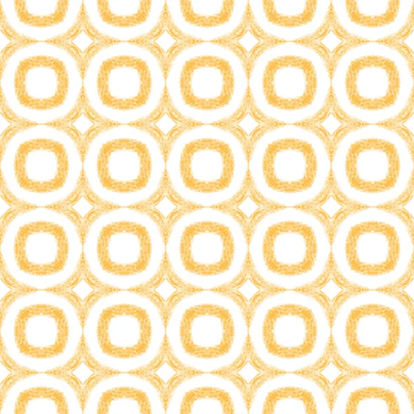 Ułożone Wzory Akwareli Żółte Symetryczne Tło Kalejdoskopu Ręcznie Malowane Płytki — Zdjęcie stockowe