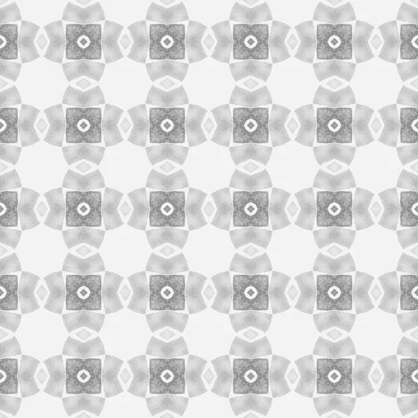 Mano Dibujado Borde Sin Costura Mosaico Verde Blanco Negro Exótico — Foto de Stock