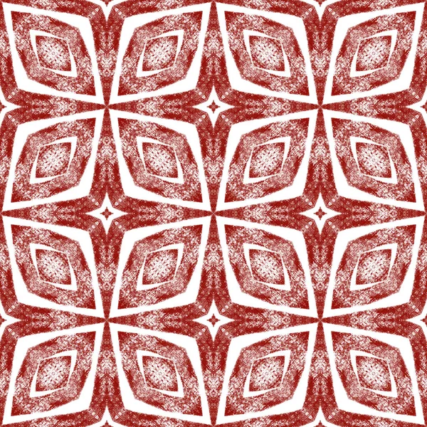 Mozaik Kusursuz Desen Şarap Kırmızısı Simetrik Kaleydoskop Arka Planı Tekstil — Stok fotoğraf