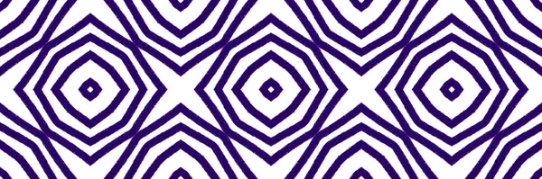 马赛克无缝边界 紫色对称万花筒背景 令人惊讶的背景装饰设计元素 复古马赛克无缝设计 — 图库照片
