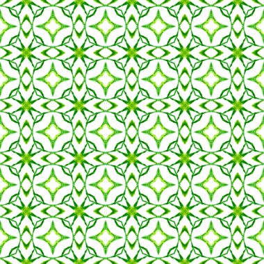 Moda organik yeşil sınır. Yeşil şaşırtıcı boho şık yaz tasarımı. Tekstil hazır baskı, mayo kumaş, duvar kağıdı, ambalaj. Organik fayans.