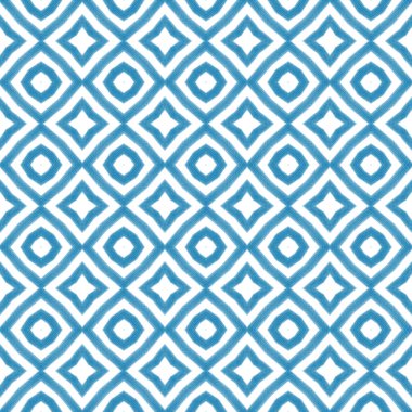 Dokulu çizgili desen. Mavi simetrik kaleydoskop. Moda desenli şerit tasarımı. Tekstil hazır tuhaf baskılar, mayo kumaş, duvar kağıdı, ambalaj..