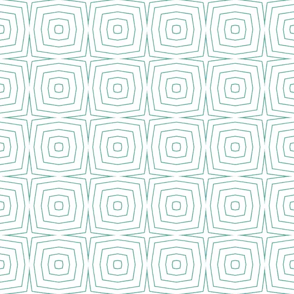 Arabesque Hand Drawn Pattern Turquoise Symmetrical Kaleidoscope Background Oriental Arabesque — Stock Photo, Image