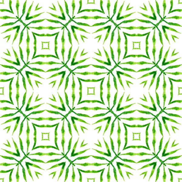 가없는 패턴이죠 녹색의 귀여운 디자인 직물에는 창조적 인쇄가 준비되어 수영복에는 — 스톡 사진