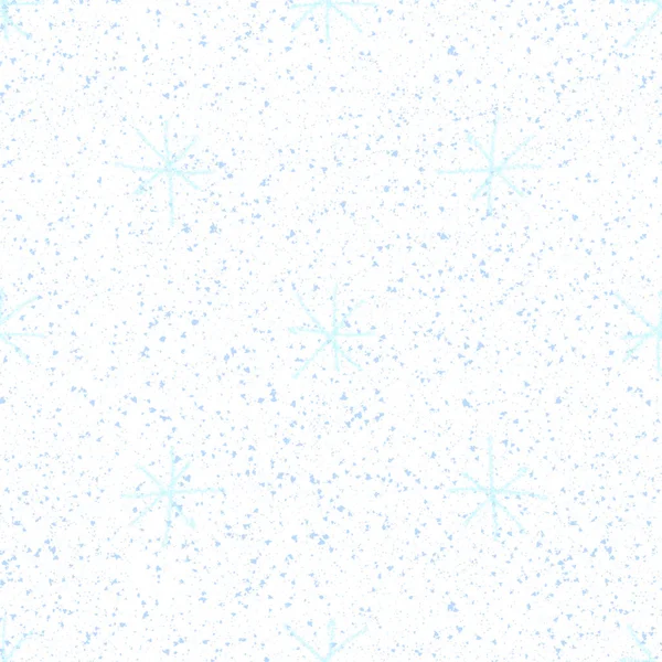 手描き雪片クリスマスシームレスパターン チョークの雪の上に微弱な飛行雪のフレーク背景 生きているチョーク手書きの雪のオーバーレイ ホリデーシーズンの装飾を飾る — ストック写真
