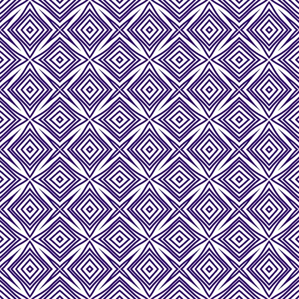 タイル状の水彩模様 紫色の対称万華鏡の背景 手塗りのタイルの水彩シームレス 繊維準備ができて素晴らしいプリント 水着生地 — ストック写真
