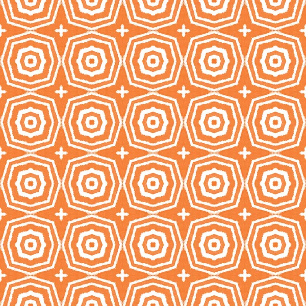 Chevron Stripes Design Orange Symmetrical Kaleidoscope Background Geometric Chevron Stripes — Stock Photo, Image