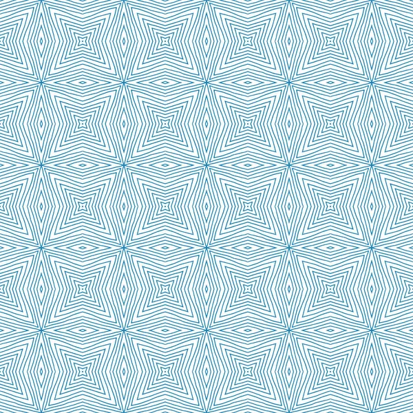 Мозаичный Бесшовный Рисунок Голубой Симметричный Калейдоскоп Фон Текстиль Готовый Жирный — стоковое фото