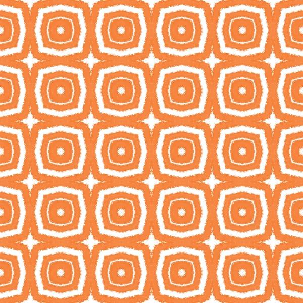 Striped Hand Drawn Pattern Orange Symmetrical Kaleidoscope Background Textile Ready — Stock Photo, Image