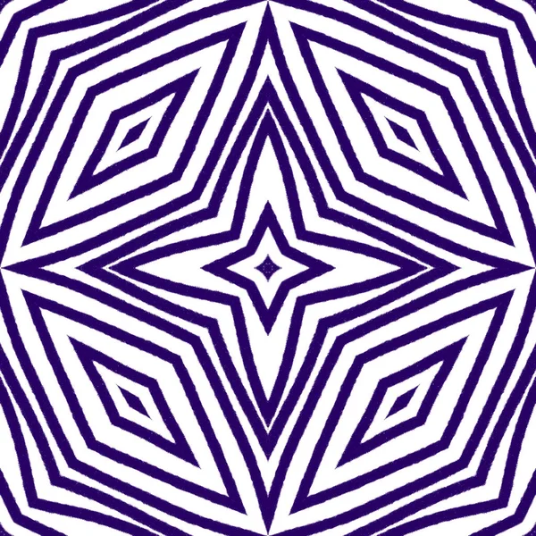 雪佛龙条纹设计 紫色对称万花筒背景 几何雪弗龙条纹图案 纺织现成迷人的印花 泳衣面料 包装材料 — 图库照片
