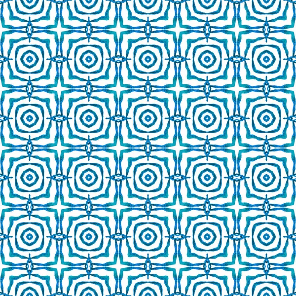 Textilní Potisk Tkaniny Plavky Tapety Obaly Modré Silné Boho Elegantní — Stock fotografie