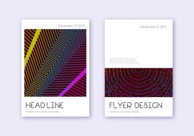 Minimum kapak tasarım şablonu. Kırmızı arka planda gökkuşağı soyut çizgileri. İlahi kapak tasarımı. Hoş katalog, poster, kitap şablonu vs..