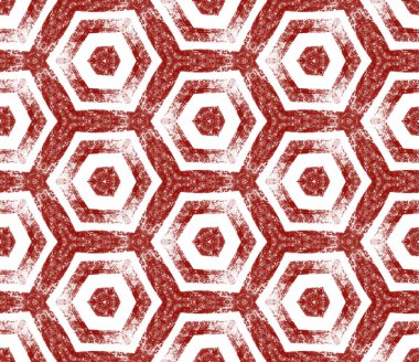 Dokulu çizgili desen. Şarap kırmızısı simetrik kaleydoskop arka planı. Moda desenli şerit tasarımı. Tekstil hazır büyüleyici baskı, mayo kumaş, duvar kağıdı, ambalaj..