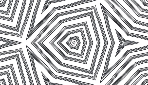 Geometric Seamless Pattern Black Symmetrical Kaleidoscope Background Textile Ready Curious — Stock Photo, Image
