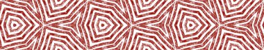 Egzotik, pürüzsüz sınır. Şarap kırmızısı simetrik kaleydoskop arka planı. Yaz mayosu, egzotik, pürüzsüz tasarım. Arkaplan için zarif dekoratif tasarım ögesi.