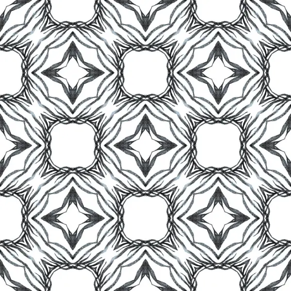 Зеленый Геометрический Шеврон Акварелью Черно Белый Изысканный Летний Дизайн Акварель — стоковое фото