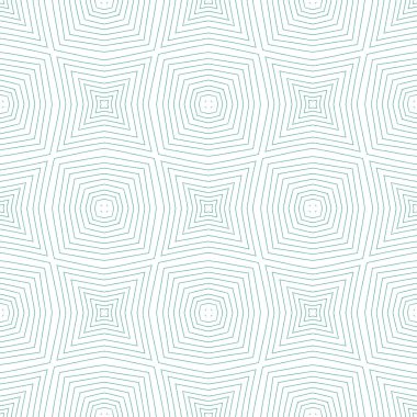 Egzotik, pürüzsüz desen. Turkuaz simetrik kaleydoskop arka planı. Yaz mayosu, egzotik, pürüzsüz tasarım. Tekstil hazır manyetik baskı, mayo kumaş, duvar kağıdı, ambalaj..