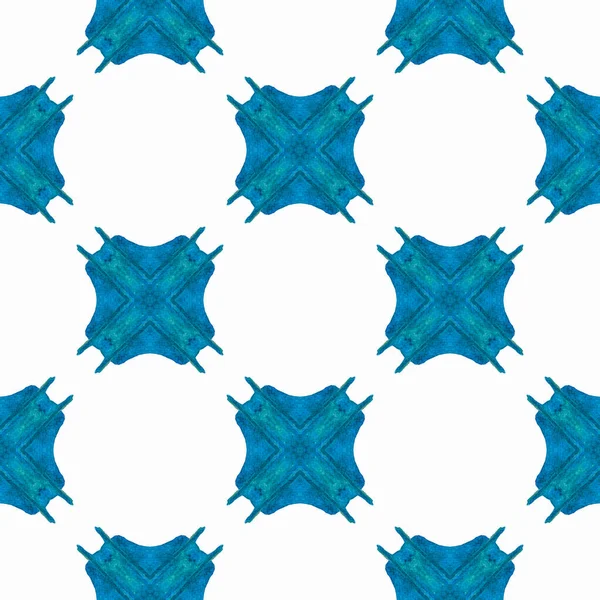 Handgezeichnetes Arabisches Design Blaues Seltenes Boho Chic Sommerdesign Orientalische Arabeske — Stockfoto